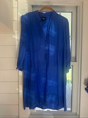 Maeve Long Sleeve Tiered Tunic Dress in Royal Blue